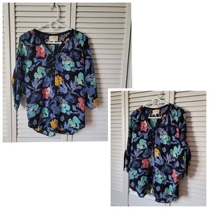 YUMI KIM Silk Floral Blouse, Size S